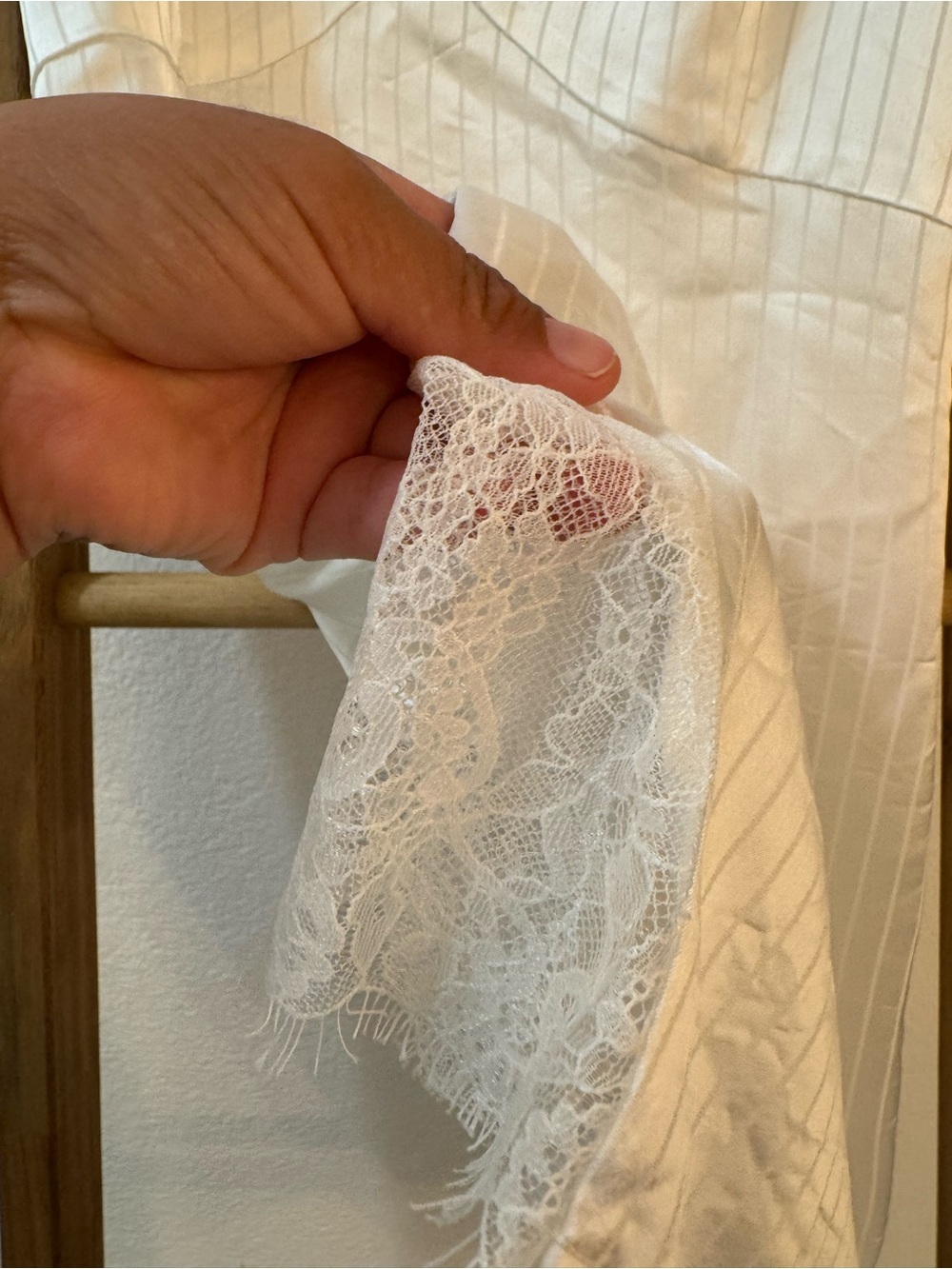House of Harlow 1960 Ivory Lace-Trim Slip Romantic Dress Satin Whimsical Size S - Picture 6 of 12